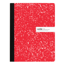 Load image into Gallery viewer, Office Depot Brand Composition Notebook, 9-3/4in x 7-1/2in, Wide Ruled, 100 Sheets, Red/White