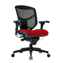 Load image into Gallery viewer, WorkPro Quantum 9000 Series Ergonomic Mesh/Premium Fabric Mid-Back Chair, Black/Cherry, BIFMA Compliant