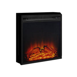 Ameriwood Home 18in Fireplace Insert, Mesh Front, Black
