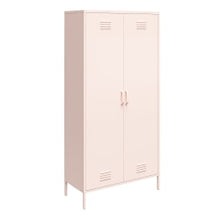 Load image into Gallery viewer, Ameriwood Home Mission District Tall 2-Door Metal Locker Cabinet, 72-7/8inH x 35-7/16inW x 15-3/4inD, Pink