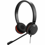 Jabra Evolve 20SE UC Headset - Stereo - USB Type C - Wired - 32 Ohm - 150 Hz - 7 kHz - On-ear, Over-the-head - Binaural - Supra-aural - 3.94 ft Cable - Electret Condenser Microphone - Noise Canceling - Black