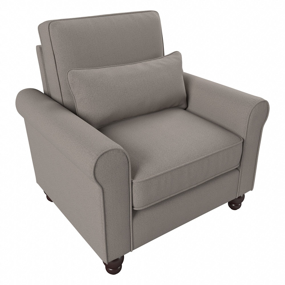 Bush Furniture Hudson Accent Chair With Arms, Beige Herringbone Fabric, Standard Delivery