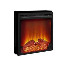Ameriwood Home 18in Fireplace Insert, Glass Front, Black