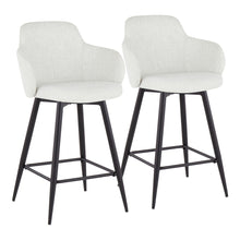 Load image into Gallery viewer, LumiSource Boyne Counter Stools, Light Gray/Black, Set Of 2 Stools