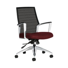 Load image into Gallery viewer, Global Accord Mesh Mid-Back Tilter Chair, 37inH x 25inW x 25inD, Red Rose