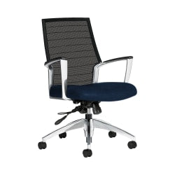 Global Accord Mesh Mid-Back Tilter Chair, 37inH x 25inW x 25inD, Blue Bayou
