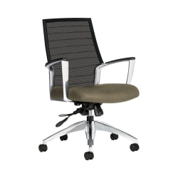 Global Accord Mesh Mid-Back Tilter Chair, 37inH x 25inW x 25inD, Sandcastle