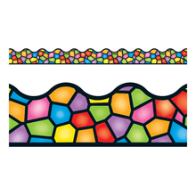 Load image into Gallery viewer, TREND Terrific Trimmers Borders, 2 1/4in x 39in, Stained Glass, Pack Of 12