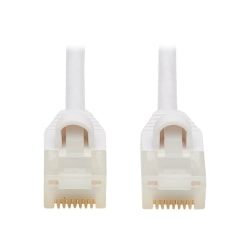 Tripp Lite Safe-IT Cat6a Ethernet Cable Antibacterial Snagless Slim MM 15ft  - 10 Gbit/s - Gold Plated Contact - 28 AWG - White