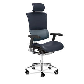 X-Chair X-Tech Ultimate Ergonomic Brisa Fabric High-Back Executive Chair, Navy
