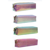 Inkology Metallic Trunk Pencil Pouches, Assorted Colors, Pack Of 8 Pouches