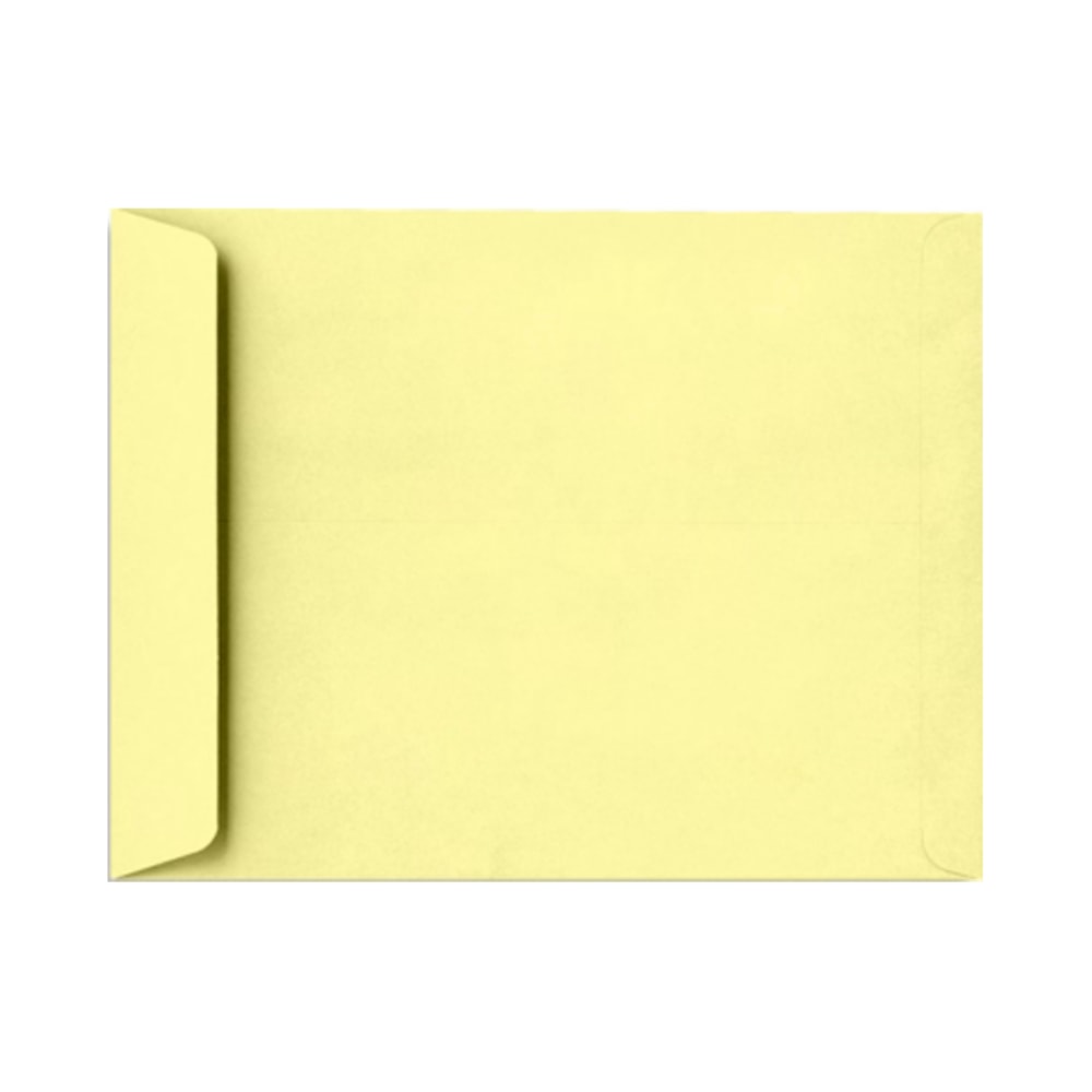 LUX Open-End 9in x 12in Envelopes, Peel & Press Closure, Lemonade Yellow, Pack Of 250