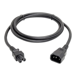 Eaton Tripp Lite Series Laptop Power Adapter Cord, C14 to C5 Adapter - 2.5A, 250V, 18 AWG, 6 in., Black - Power cable - IEC 60320 C14 to IEC 60320 C5 - AC 100-250 V - 5.9 in - black