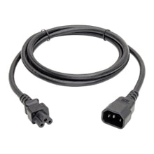 Load image into Gallery viewer, Eaton Tripp Lite Series Laptop Power Adapter Cord, C14 to C5 Adapter - 2.5A, 250V, 18 AWG, 6 in., Black - Power cable - IEC 60320 C14 to IEC 60320 C5 - AC 100-250 V - 5.9 in - black