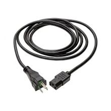 Load image into Gallery viewer, Eaton Tripp Lite Series Hospital-Grade Power Cord, NEMA 5-15P to C13 - Green Dot, 10A, 125V, 18 AWG, 10 ft. (3.05 m), Black - Power cable - power IEC 60320 C13 to NEMA 5-15P (M) - AC 110 V - 10 A - 10 ft - molded - black