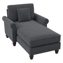 Load image into Gallery viewer, Bush Furniture Coventry Chaise Lounge With Arms, Dark Gray, Standard Delivery