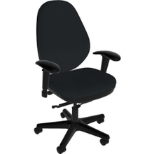 Load image into Gallery viewer, Sitmatic GoodFit Synchron High-Back Chair With Adjustable Arms, Black/Black