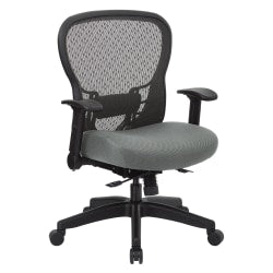 Office Star Space Seating 529 Series Deluxe Ergonomic Mesh Mid-Back Chair, Gray