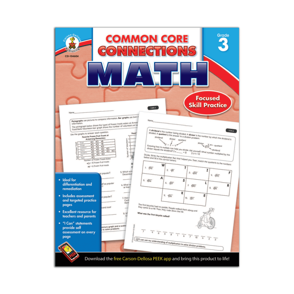 Carson-Dellosa Common Core Connections Math, Grade 3