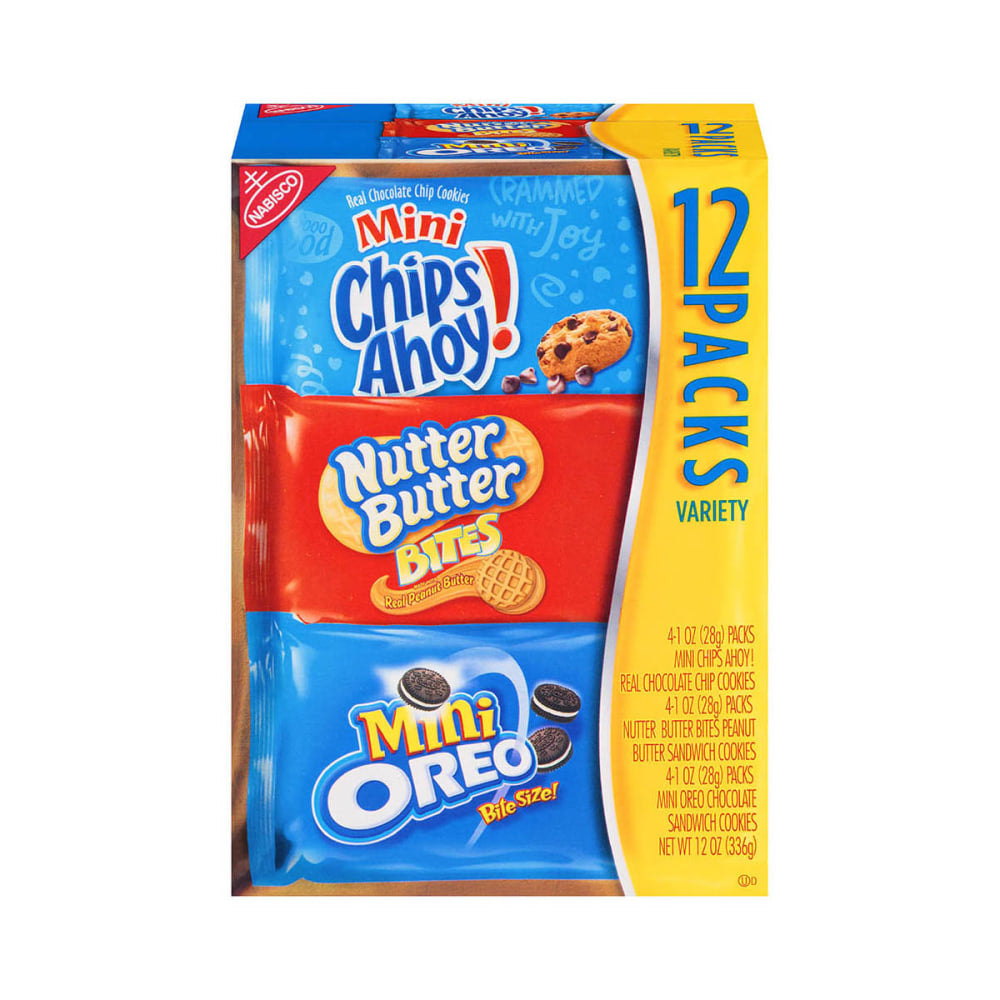 Nabisco Cookie Mini Variety Pack, 1 Oz, Box Of 12