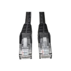 Eaton Tripp Lite Series Cat6 Gigabit Snagless Molded (UTP) Ethernet Cable (RJ45 M/M), PoE, Black, 2 ft. (0.61 m) - Patch cable - RJ-45 (M) to RJ-45 (M) - 2 ft - UTP - CAT 6 - molded, snagless, stranded - black