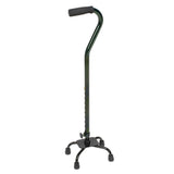 DMI Small-Base Adjustable Quad Canes, 38inH x 6inW x 8inD, Green Ice, Pack Of 2