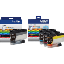 Load image into Gallery viewer, Brother LC404 4-Color Black/Cyan/Magenta/Yellow Ink Cartridges, Pack Of 4 Cartridges, LC404SET-OD