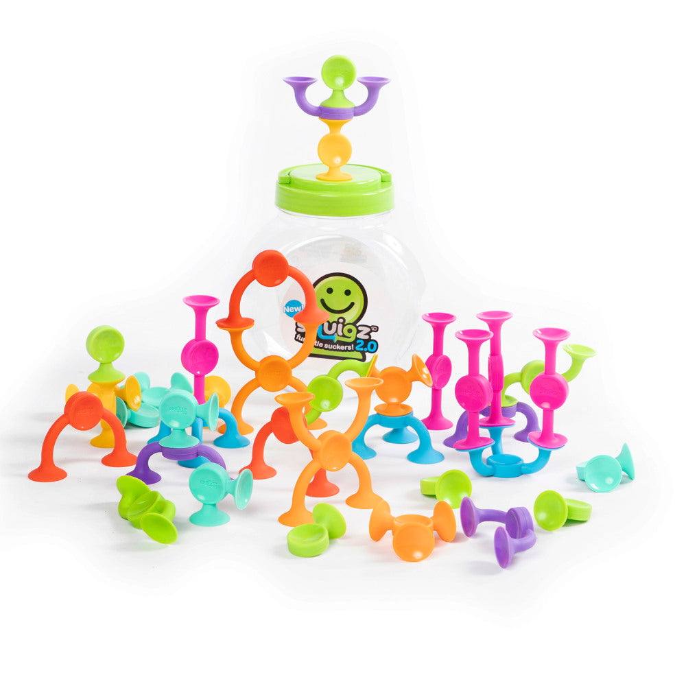 Fat Brain Toy Company Squigz 2.0, Multicolor, Set Of 36 Pieces