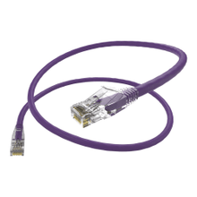 Load image into Gallery viewer, Unirise UNC Group Clearfit - Patch cable - RJ-45 (M) to RJ-45 (M) - 1 ft - CAT 6 - snagless - purple
