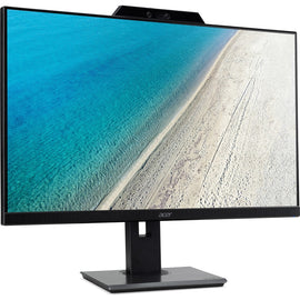 Acer B247Y D 23.8in) Webcam Full HD LCD Monitor - 16:9 - Black - In-plane Switching (IPS) Technology - LED Backlight - 1920 x 1080 - 16.7 Million Colors - Adaptive Sync (DisplayPort VRR) - 250 Nit - 4 ms - 75 Hz Refresh Rate - HDMI - VGA - DisplayPort
