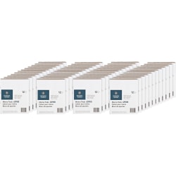 Business Source Plain Memo Pads - 100 Sheets - Plain - Glued - Unruled - 15 lb Basis Weight - 3in x 5in - White Paper - Chipboard Backing - 36 / Carton