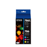 Epson 786XL Black/786 DuraBrite Cyan; Magenta; Yellow High-Yield Ink Cartridges, Pack Of 4, T786XL-BCS