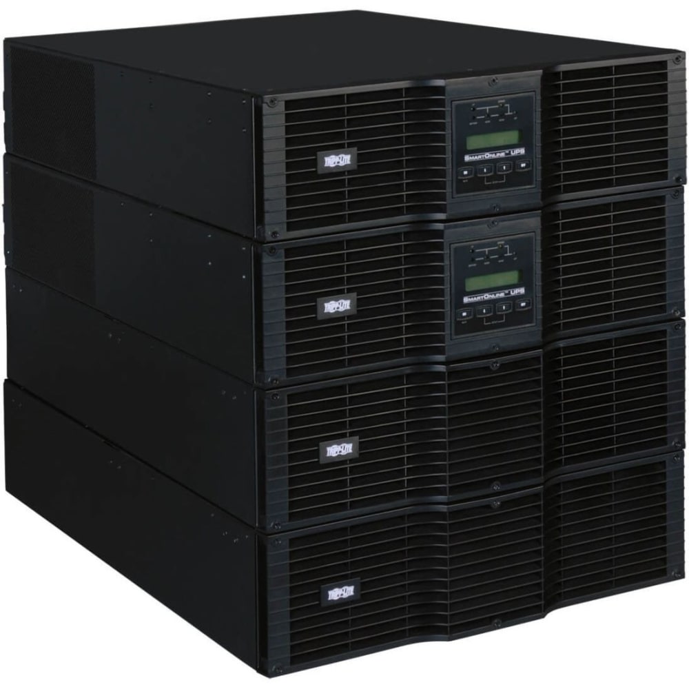 Tripp Lite UPS Smart Online 16000VA 14400W Rackmount 16kVA 200,240V Manual Bypass Hot Swap USB DB9 C19 12URM, 12U Rack/Tower