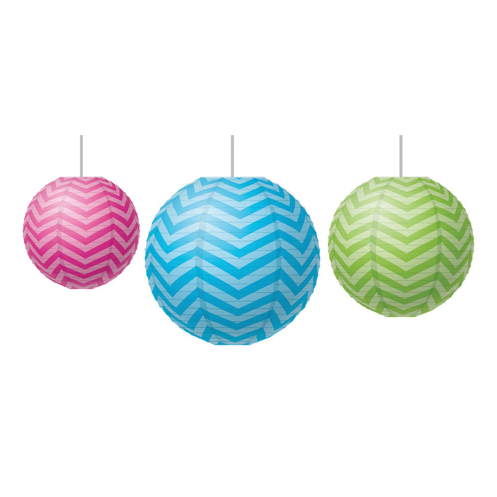 Teacher Created Resources Chevron Paper Lanterns, Pack Of 3