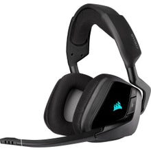 Load image into Gallery viewer, Corsair VOID RGB ELITE Wireless Premium Gaming Headset with 7.1 Surround Sound - Carbon - Stereo - Wireless - 40 ft - 32 Ohm - 20 Hz - 30 kHz - Over-the-head - Binaural - Circumaural - Omni-directional Microphone - Carbon