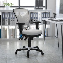 Load image into Gallery viewer, Flash Furniture Ergonomic Mesh Mid-Back Swivel Task Chair, White/Black