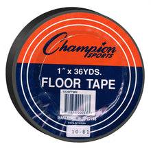 Load image into Gallery viewer, Champion Sports Vinyl Floor Tape, 1in x 36 Yd., Black