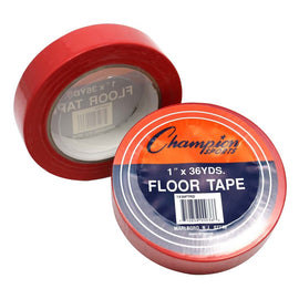 Champion Sports Vinyl Floor Tape, 1in x 36 Yd., Red
