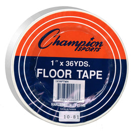 Champion Sports Vinyl Floor Tape, 1in x 36 Yd., White