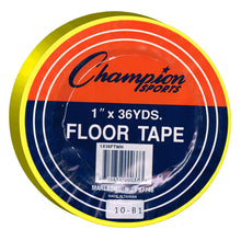 Load image into Gallery viewer, Champion Sports Vinyl Floor Tape, 1in x 36 Yd., Yellow