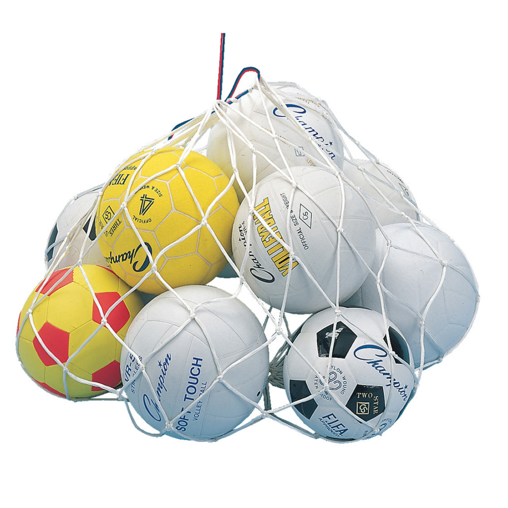 Champion Sports Nylon Ball Bag Net, 24in x 36in, White