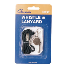 Load image into Gallery viewer, Champion Sports Metal Whistle And Lanyard