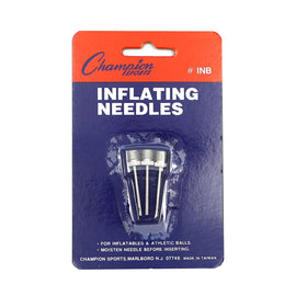 Champion Sports Nickel-Plated Inflating Needles, Pack Of 3