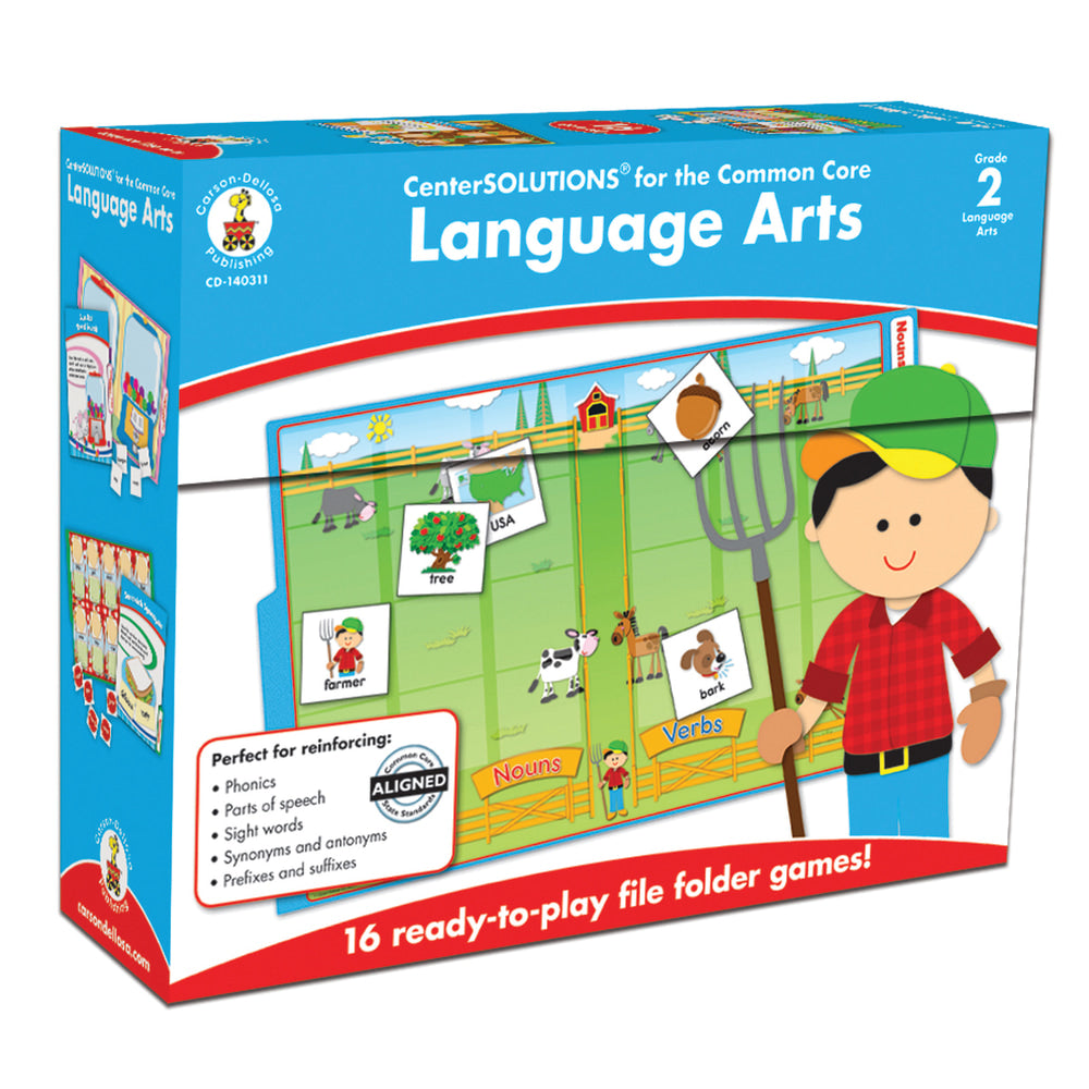 Carson-Dellosa Education Language Arts File Folder Games, Grade 2