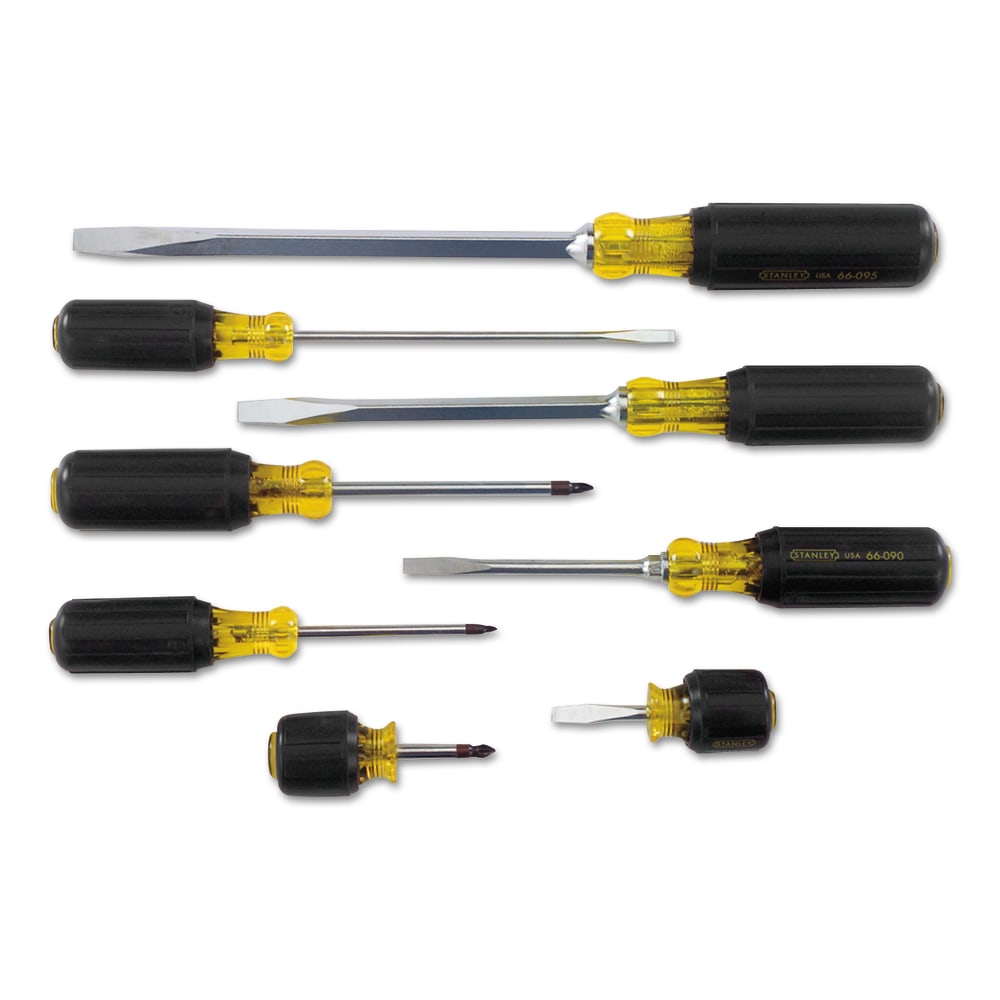 Stanley Tools 100 Plus 8-Piece Vinyl Grip Screwdriver Set