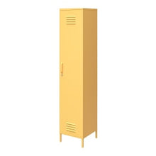 Load image into Gallery viewer, Ameriwood Home Cache Single Metal Locker Storage Cabinet, 72-7/8inH x 15inW x 15-3/4inD, Yellow