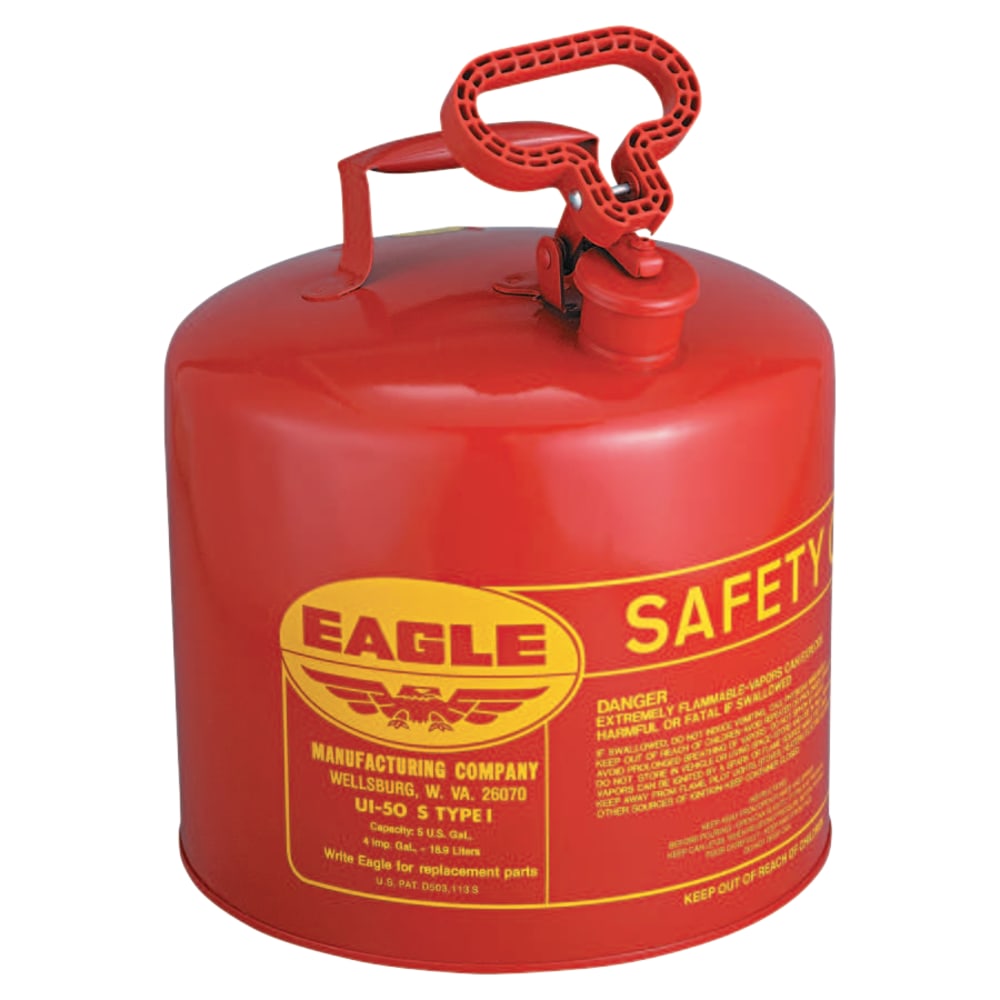 Eagle Type I Safety Can For Flammables, 2 Gallon, Red