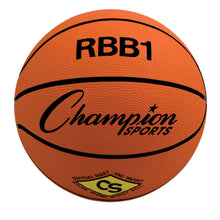 Load image into Gallery viewer, Champion Sports Rubber Basketball, Official Size 7, Orange