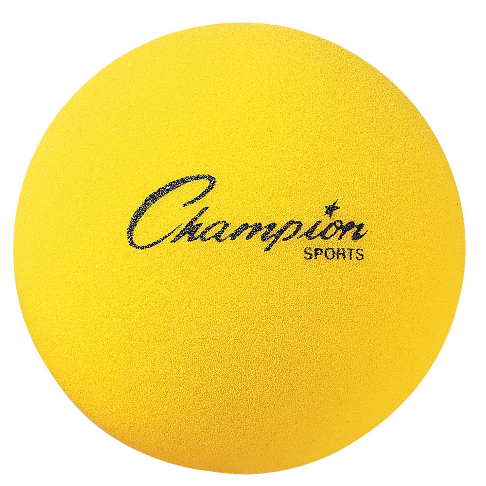 Champion Sports Uncoated Regular Density Foam Ball, 7in, Yellow