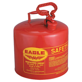 Eagle Type I Safety Can For Flammables, 5 Gallon, Red